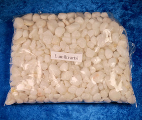 Lumikvartsi S-M-koko rummutettu, ei kiillotettu 500g/erä