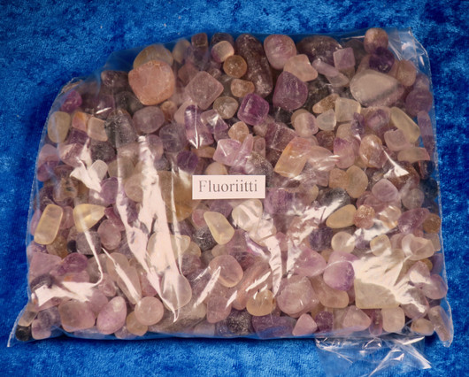 Fluoriitti S-M-koko rummutettu, ei kiillotettu  500g/erä  