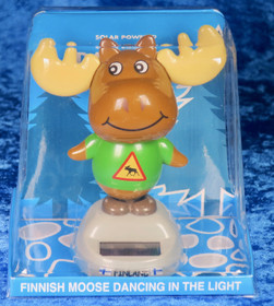 Hirvi, tanssiva, auringonvalossa latautuva solar power 