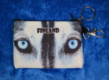 Kukkaro pussukka Huskyn silmät Finland-Lapland 8x11cm