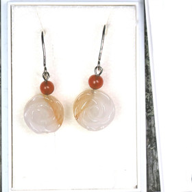 Korvakorut karneoliruusu KARU3