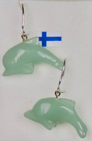 Korvakorut vihreä aventuriini delfiini