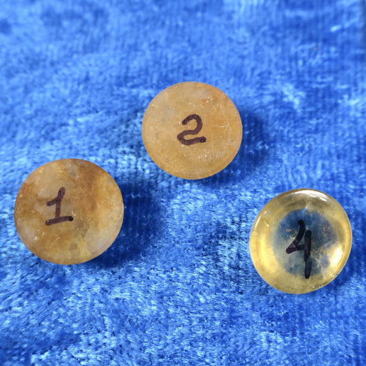 Kapussi sitriini 12mm pyöreä cabochon