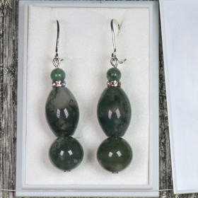 Korvakorut sammalakaatti zirkonikoristein  z3isot