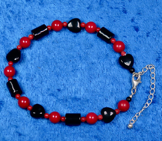 Rannekoru onyksi, helmiäinen ja akaatti Saara4