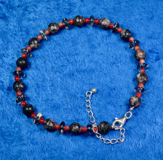 Rannekoru fossiilijaspis savukvartsi akaatti 20-25cm Fos88