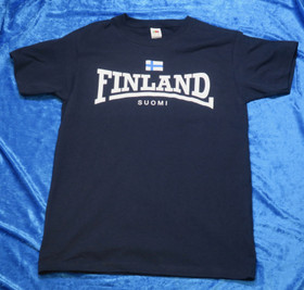 T-paita Finland, Suomen lippu, Suomi, tummansininen suomipaita