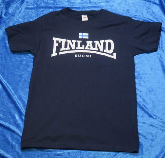T-paita Finland, Suomen lippu, Suomi, tummansininen suomipaita