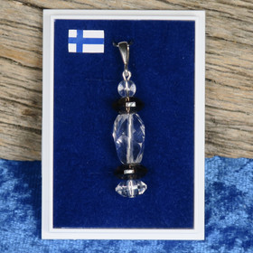 Riipus vuorikide ja savukvartsi viistehiottu, juhlava Queen8r