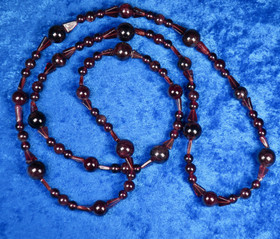 Helmet almandiini granaattihelmet 80cm ALMA48