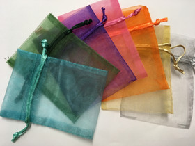 Organzapussi pieni 90x120mm korupussi sulkijanyörillä 