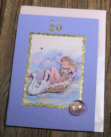 Postikortti Onnea 20v, Keiju ja joutsen nro 20v3d