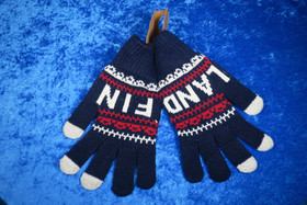 Käsineet lämpimät, kosketusnäyttö sormikkaat, tummansininen f18f