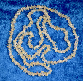 Helmet sitriini 90cm pitkät sipsihelmet