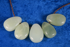 Riipus jade vihreä, litteä, porattu