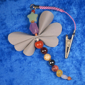 Heijastin perhonen OINAS - ARIES oinaan onnenkivet nipsulla