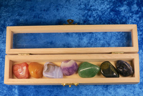 7 Chakran kivet hoitosetti  hiottu, nro c7a, puurasiassa