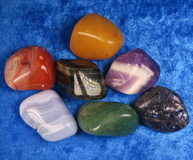 7 Chakran kivet hoitosetti  hiottu, nro c7a, puurasiassa