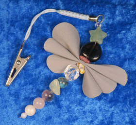 Heijastin VAAKA LIBRA  vaakan onnenkivet perhonen nipsu kiinnityksellä