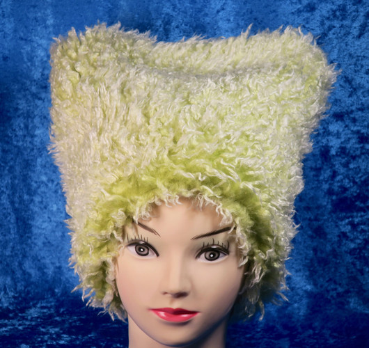 Hattu vuorillinen vihreä ihana pörröhattu lapsille kids