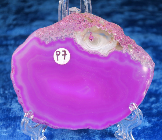 Akaattilevy pinkki 70x55mm nro p7