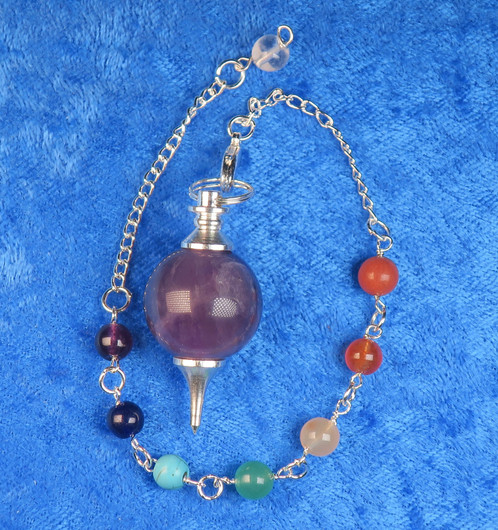 Chakrakoru heiluri, rannekoru, riipus. Ametisti ja chakrakivet