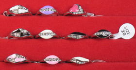 Sormus koko 20mm timanttijäljitelmät 