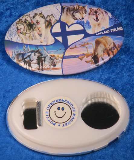 Magneetti pullonavaaja korkinavaaja Lapland Finland, poro, husky, susi