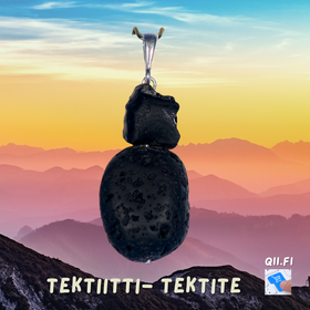 Riipus tektiitti kaksiosainen musta A