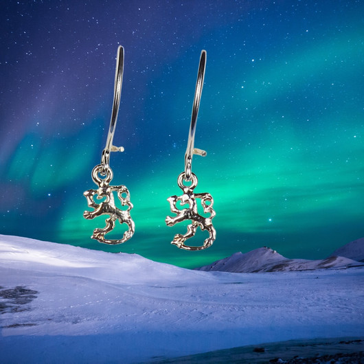 Hopeakorvakorut Suomen leijona 6,6mm