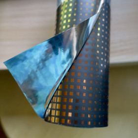 Foliolahjapaperi 50m rulla, väri ruudullinen kupari/ruskea ja hopea 