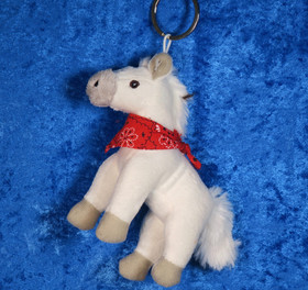 Pehmolelu avaimenperä hevonen, huivi kaulassa, valitse väri