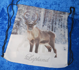 Reppu PORO lumisessa metsässä