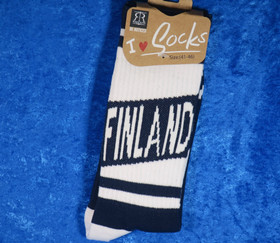 Nilkkasukat Finland koko 41-46 tummansininen-valkoinen