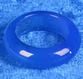 Akaattisormus sininen kivisormus leveys 6mm, valitse koko