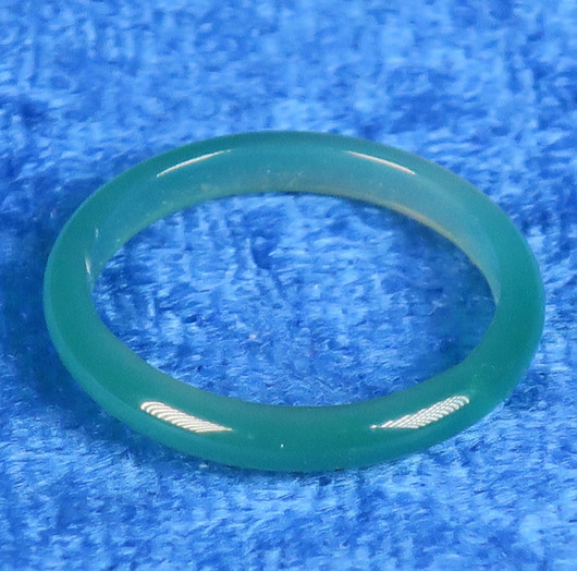 Akaattisormus vihreä kivisormus leveys 3mm valitse koko