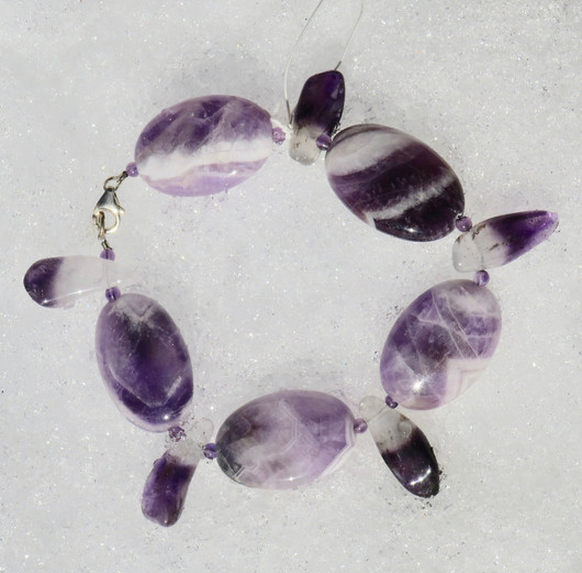 Rannekoru ametistikvartsi 20x30mm litteä. ASTA