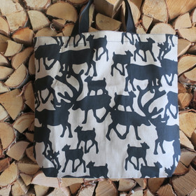 Kassi porot, Finland beige/musta ostoskassi