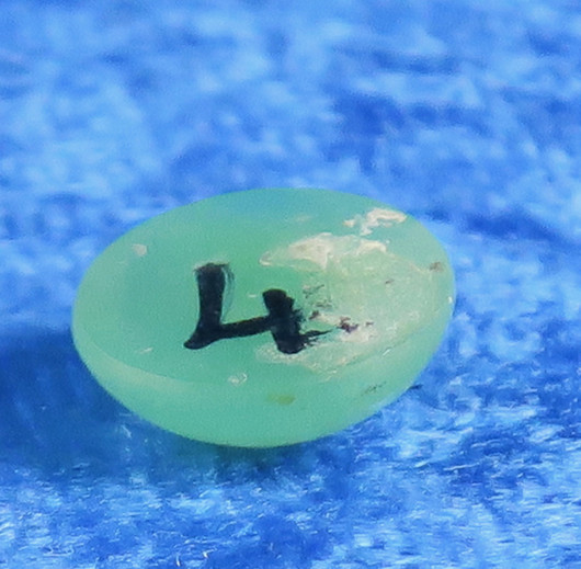 Kapussi krysopraasi, pyöreä vihreä 10mm nro4