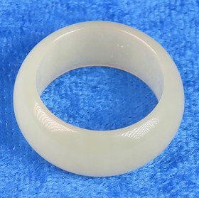 Akaattisormus vaalea vihertävä kivisormus leveys 10mm valitse koko