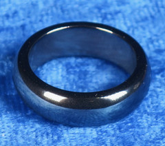 Hematiittisormus  6mm kupera, valitse koko 