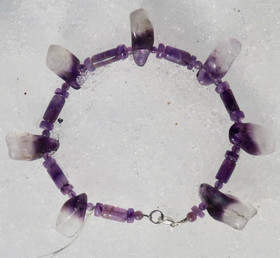 Rannekoru tumma ja kaksivärinen ametisti 21cm EVA