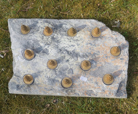 Tuikkualusta iso 11 tuikulle Serpentiniitti 14kg, 44x31x4cm