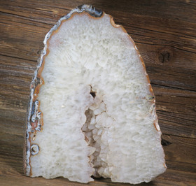 Akaattigeodin siivu 5,1kg iso sisustuskivi Brasilia 61Z