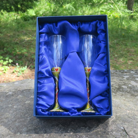 Shampanjalasit 2 kpl sydämet, lahjapakkauksessa