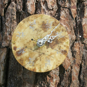 Seinäkello poronnahkaa 17cm RUMPU TK