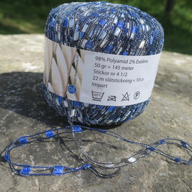 Askartelunauha Idena megasilver hopean ja sinisen sävyjä 145m kerä