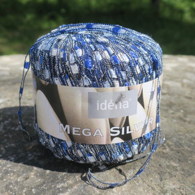 Askartelunauha Idena megasilver hopean ja sinisen sävyjä 145m kerä