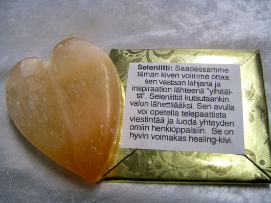 Seleniitti kivisydän 130-150g oranssi