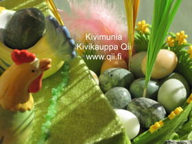 Marmori kivimuna, vihreänruskea 6cm 180g